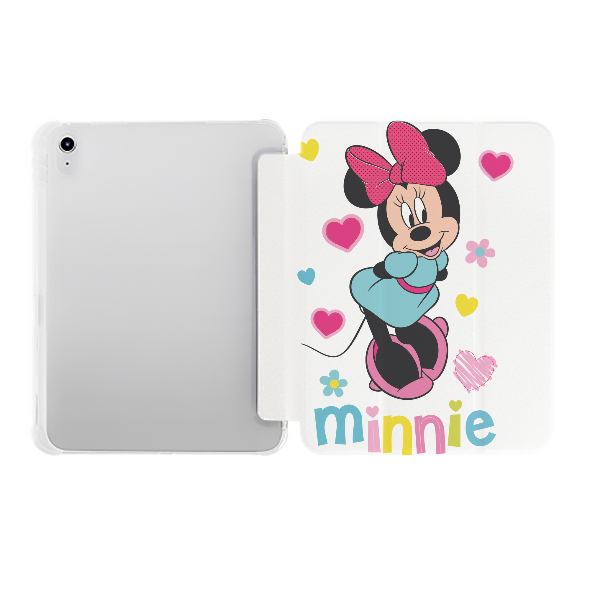 （画像用） ミッキーマウス Mickey Mouse IPad ケース ペン収納付き 三つ折りスタンド PUレザー×シリコン 対応機種9.5/10.5/10.9インチ